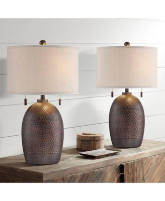 Byron 27 1/2" Tall Farmhouse Country Cottage Table Lamps Set of 2 Pull Chain