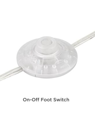 Serra Modern 64" Tall Standing Floor Lamps Set of 2 Lights Chairside Arc Foot Switch Offset Arm Metal Warm