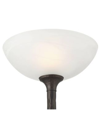 Tucson 71 1/4"H Hammered Bronze Alabaster Glass Torchiere Floor Lamp