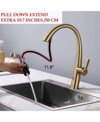 Single Handle Stainless Steel Pull Out Kitchen Faucet