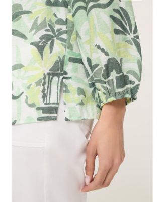 Women's Safari Print Tunic Blouse