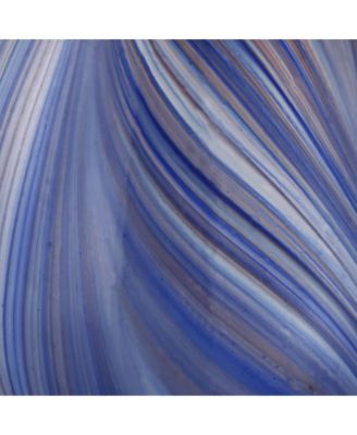 Taylor Modern Table Lamp with Square  Marble Riser 29" Tall Art Glass  Shade for Bedroom Living Room Nightstand