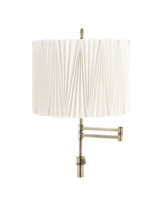 Westbury Modern 70" Tall Standing Floor Lamp Metal Brass Finish Linen Diamond Pleated