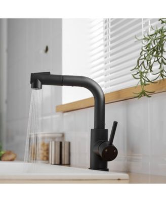 Sink Faucet, Black Kitchen Faucets with Pull out Sprayer, Bathroom Sink Faucets Mini Bar Prep Faucet