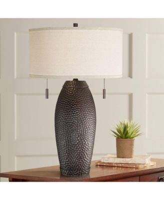 Noah 31" Tall Vase Farmhouse Rustic End Table Lamps Set of 2