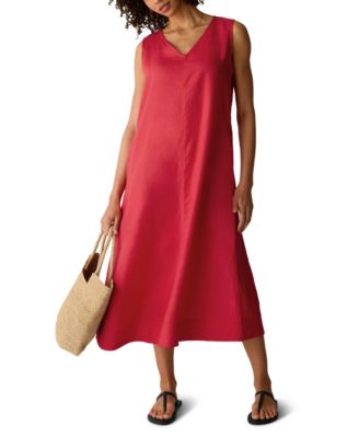 Women's & Plus Size Sleeveless V-Neck Dress