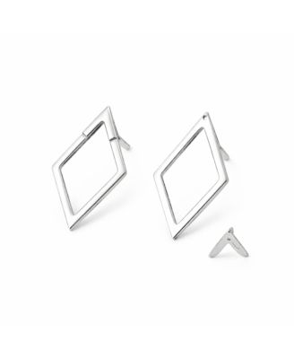 Open Diamond Chevron Earrings