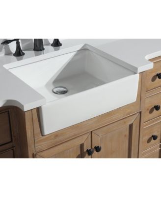 Kelly 84" Bathroom Vanity Weathered Fir, Engineered Quartz Top
