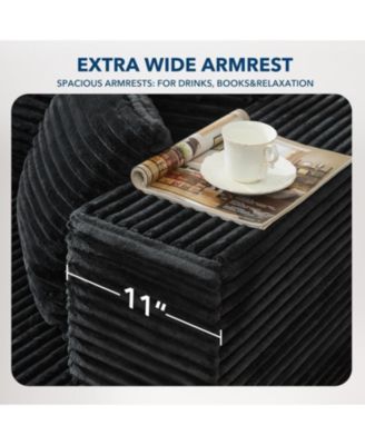 106" Modular Sectional Sofa with Chaise, 3-Seat Cloud Couch with Memory Foam