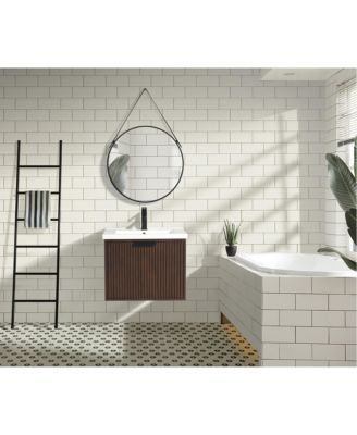 Diego 24" Floating Bathroom Vanity Walnut