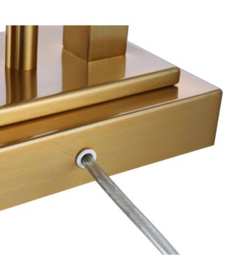 Deacon 26" High Traditional Desk Lamps Set of 2 USB Port AC Power Outlet Gooseneck Brass Finish Metal Charging