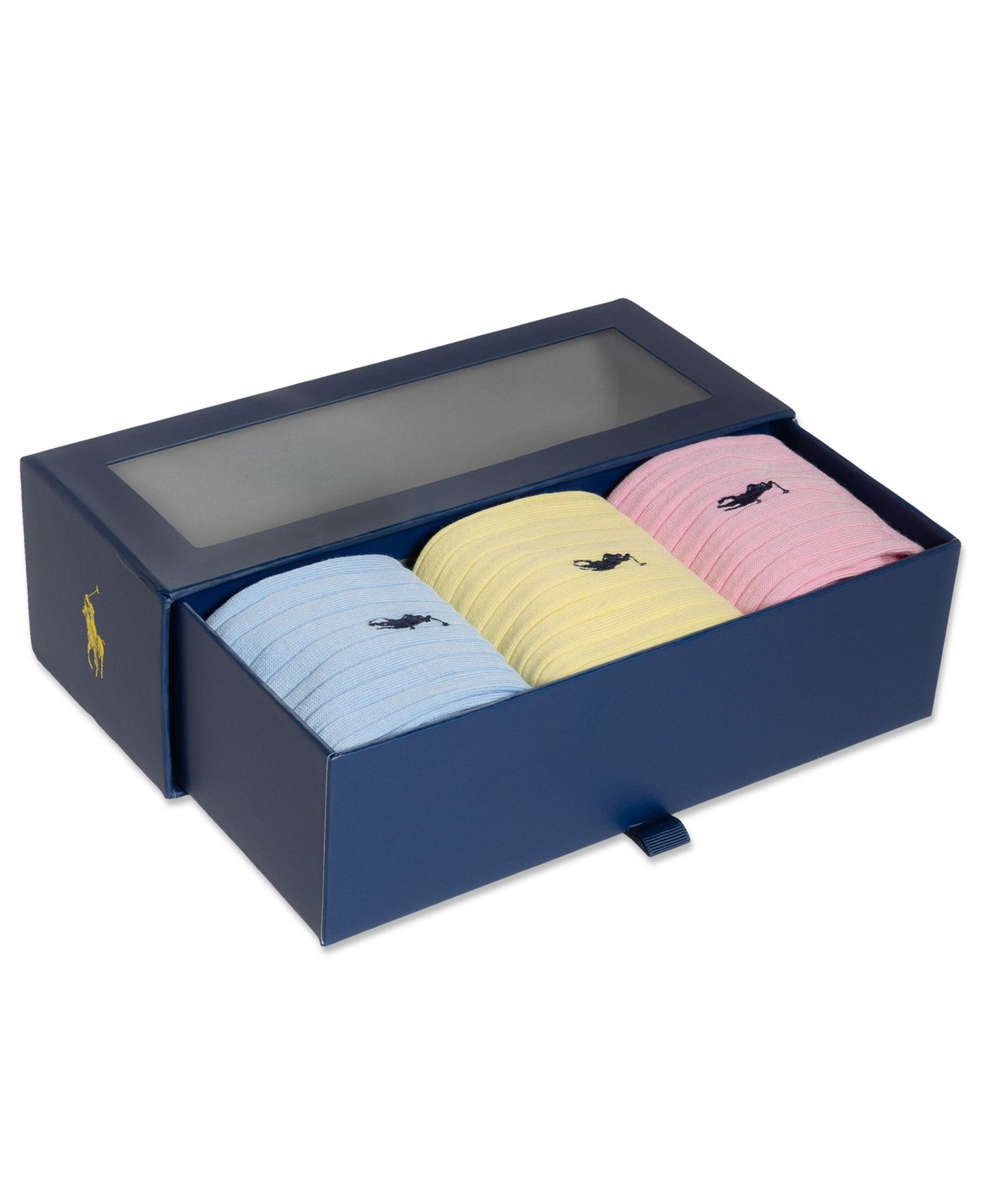 Носки Giftbox для мужчин, хлопок — Polo Ralph Lauren, цвет: Синий / Жёлтый — фото 4
