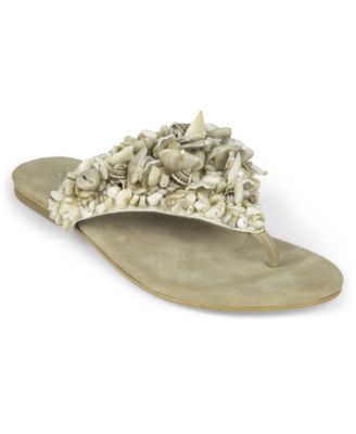Women's Tidal Wave Shell Thong Flat Sandals