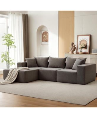 108" Modular Cloud Sectional Sofa, L-Shaped Couch with Chaise, Deep Seat, No Assembly