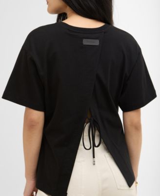 Women's Liza Pleated Waist Crewneck T-Shirt