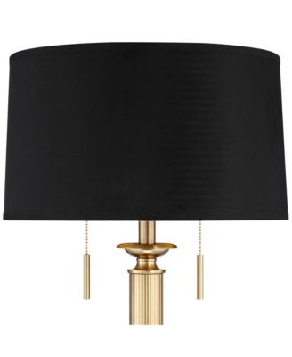 Wynne 30" Tall Large Traditional End Table Lamps Set of 2 Dual USB Ports Gold Metal  Shade Charging