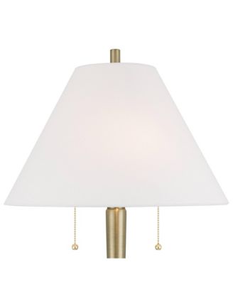Brandi 27 1/2" Tall Modern Table Lamp Pull Chain Gold Brass Finish Metal Marble Single Living Room Bedroom