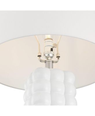 Norma 28" High Textured Bubble Ceramic Table Lamp with Dimmer