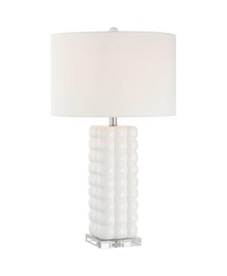 Norma 28" High Textured Bubble Ceramic Table Lamp with Dimmer