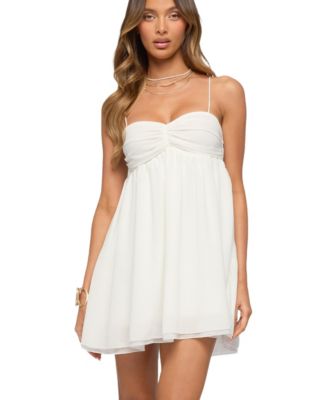 Edikted Women's Ariellah Chiffon Babydoll Mini Dress - Macy's