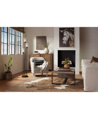 Modern Industrial Tree Floor Lamp with USB Port 66" Tall