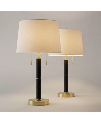 Rawdon 27" High Brass Light Pull-Chain Table Lamp Set of 2
