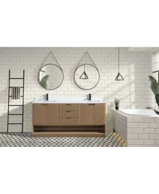 Diego 72" Bathroom Vanity Oak