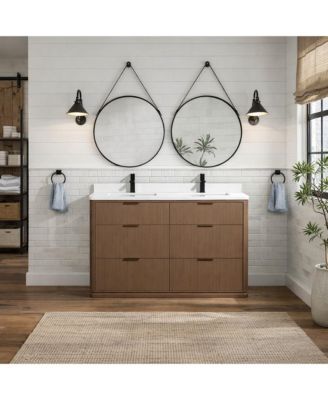 Aria 55" Bathroom Vanity Smoked Oak
