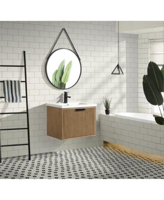 Diego 24" Floating Bathroom Vanity Weathered Fir