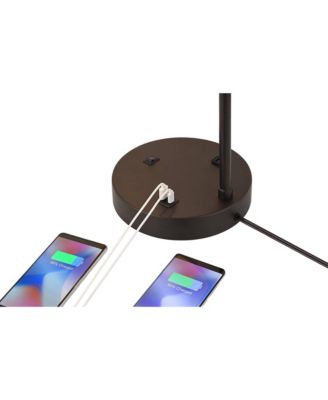 Colby 21" High Modern Desk Lamps Set of 2 USB Port AC Power Outlet Smart Socket