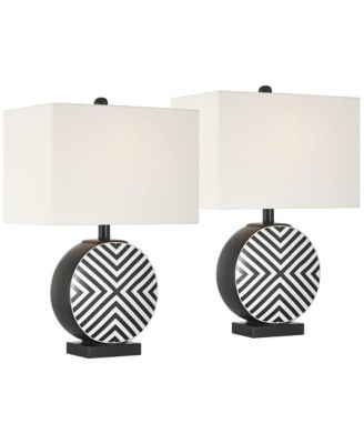 Fraser Ceramic Disc Table Lamp Set of 2