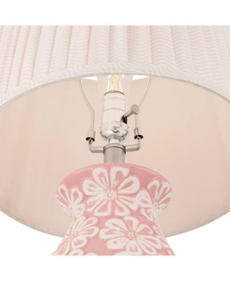 Buttercup 25"H Flowers Ceramic Table Lamp with Dimmer