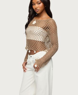 Women's Macarena Crochet Charm Top