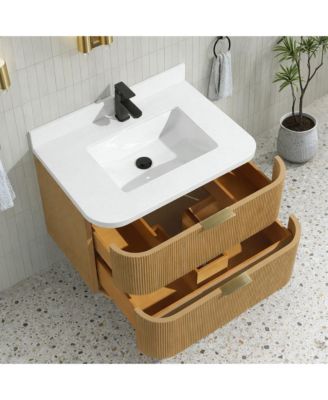 Chantal 30" Floating Bathroom Vanity Oak