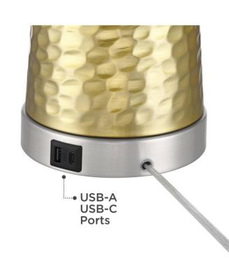 Possini Euro Croley 27 1/2" High Hammered USB Table Lamp Set of 2
