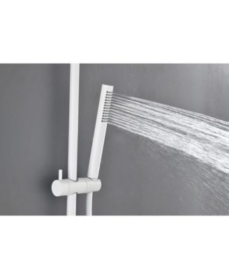 Stainless Steel Slide Bar Grab Rail with Handheld Shower Head and 69-Inch Hose, Shower Hand Sprayer Set