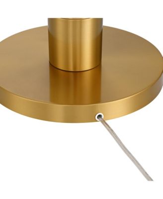 Granview Mid Century Modern 66" Tall Standing Floor Lamp with Glass Table USB Port Gold Metal Warm Brass Finish