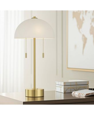 Lia 22 1/2" High Metal Mushroom Pull-Chain 2-Light Table Lamp