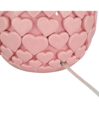 Aurora 17 1/4"H Hearts Ceramic Table Lamp Set of 2 with Dimmer