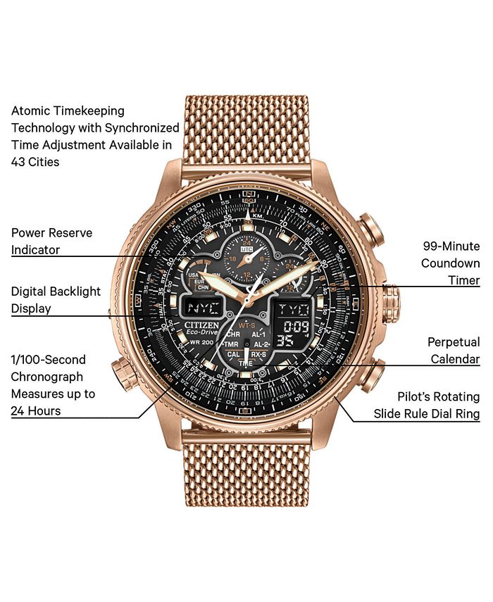 citizen navihawk rose gold