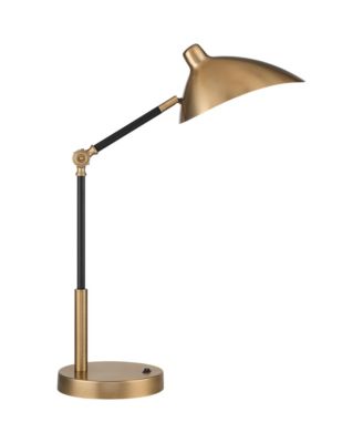 Colborne 28" Tall Mid Century Modern Desk Lamps Set of 2 USB Port Adjustable LED