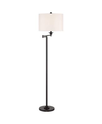 Romero Farmhouse Rustic 61.5" Tall Standing Floor Lamp Pole Swing Arm