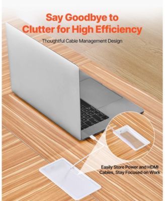 6 feet Rectangle Conference Table for 6-8 Person, Modern Office Meeting Desk with Metal Legs.