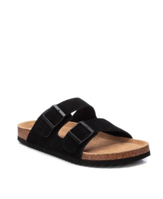 Men's Cork Footbed Suede Leather Sandals