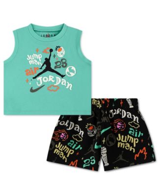Baby Boys' 12-24 World Tour Tank Top and Shorts, 2-Piece Set