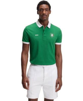 BOSS by Men's Paddy Mexico Flag Trim Polo Shirt