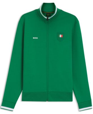 BOSS by Men's Cotton-Blend Mexico Country-Flag Badge Sweatshirt