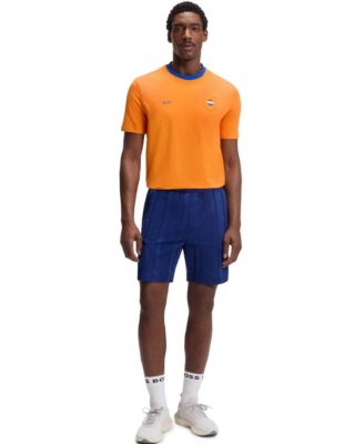 Men's Stretch-Cotton Netherlands Country Flag Logo T-Shirt