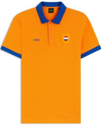 BOSS by Men's Paddy Netherlands Country Flag Trim Polo Shirt