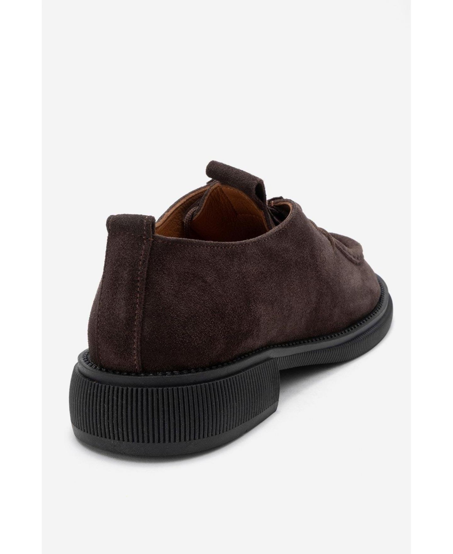 Женские кожаные лоферы Forever & Always Shoes Band на шнуровке, цвет: Коричневый замшевый — фото 5